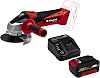 Einhell TC-AG 18115 Li - Solo, Cordless Palm Grinding and Einhell 18V 4.0 Ah PXC Starter Kit Startup Set