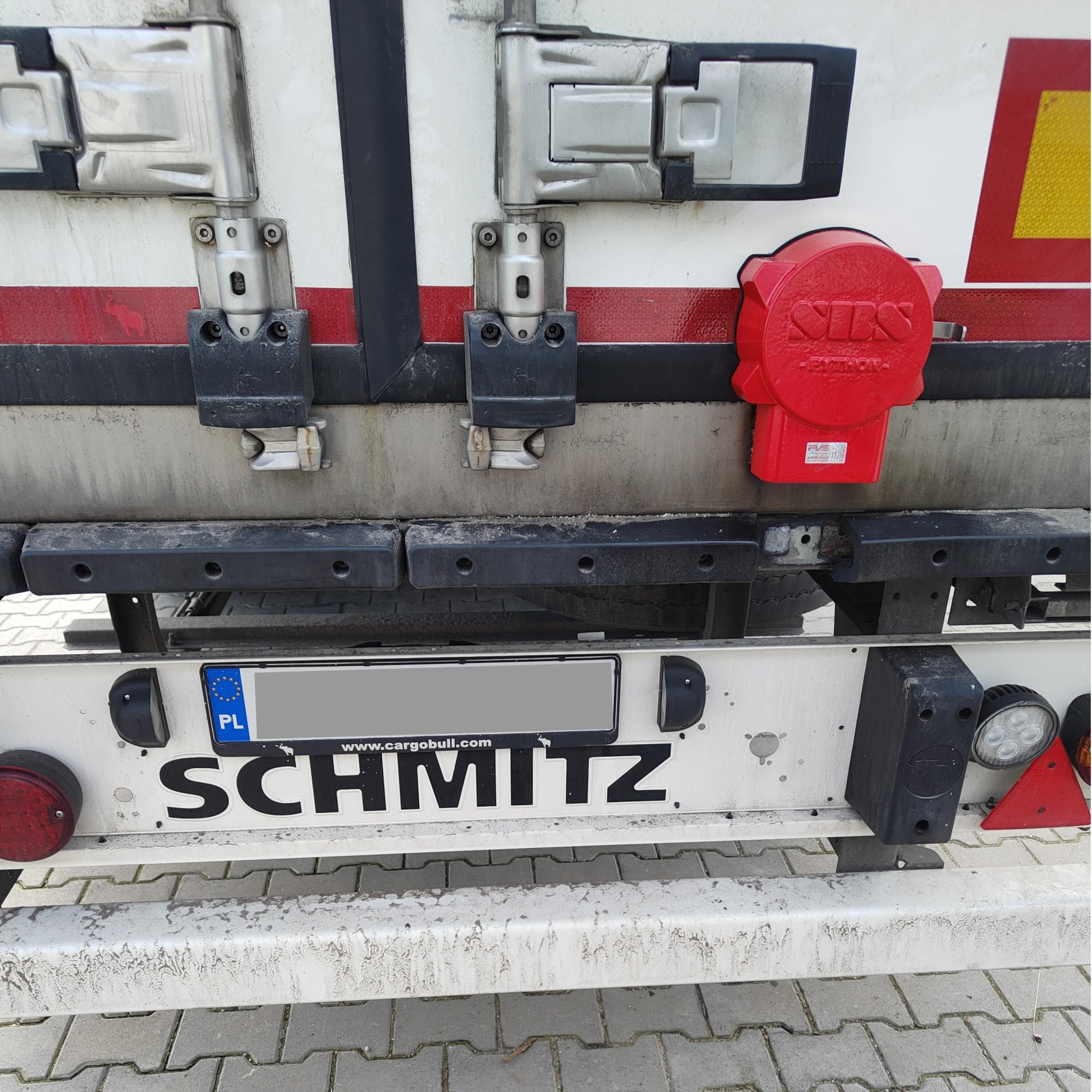 PVS SBS PYTHON Trailer Lock, acero galvanizado, TAPA TSR 2, semirremolques