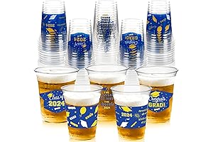GuassLee Blue and Gold Graduation Decorations 2024 Party Cups