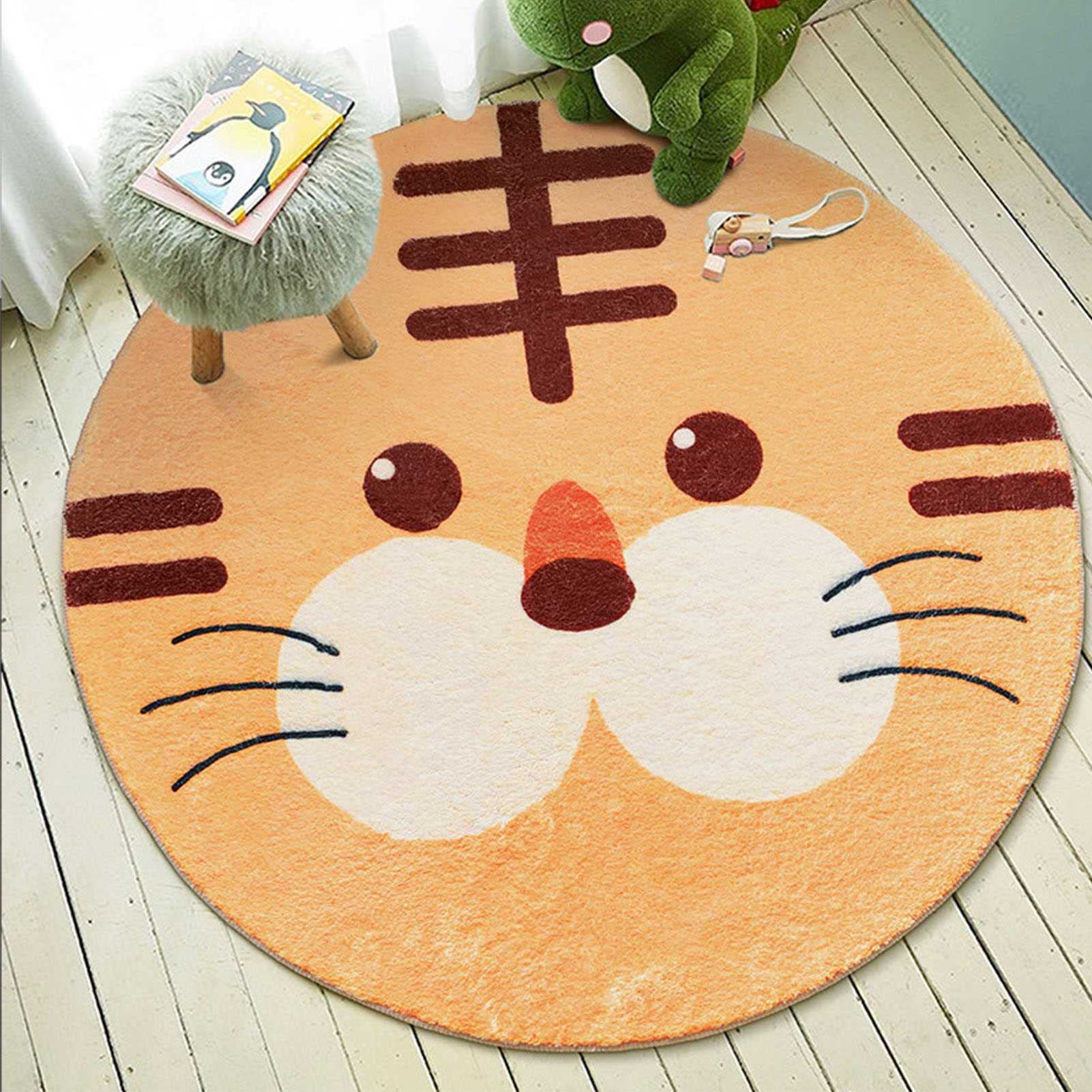 Tapis de salle de jeux pour bébé et tapis éducatif dessin animé rond