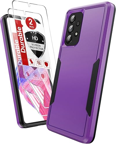 LeYi Funda para Samsung Galaxy A53-5G, Galaxy A53 5G con 2 protectores de pantalla HD, protección de 360, resistente a las caídas, mate,