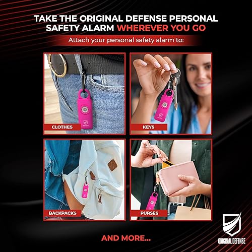 Miniatura 4 de Original Defense Siren Self Defense para mujeres, alarma personal para mujeres, niños y ancianos, recomendada por la policía, llavero de autodefensa