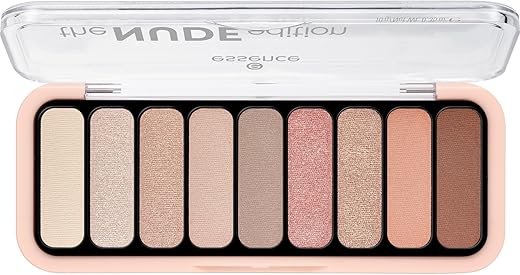 essence the NUDE edition eyeshadow palette, Lidschatten, Nr. 10, Nude, 9 Nude-Töne, langanhaltend, natürlich, vegan, ohne Mikroplastikpartikel, Nanopartikel frei, ohne Parfüm, 1er Pack (10g)
