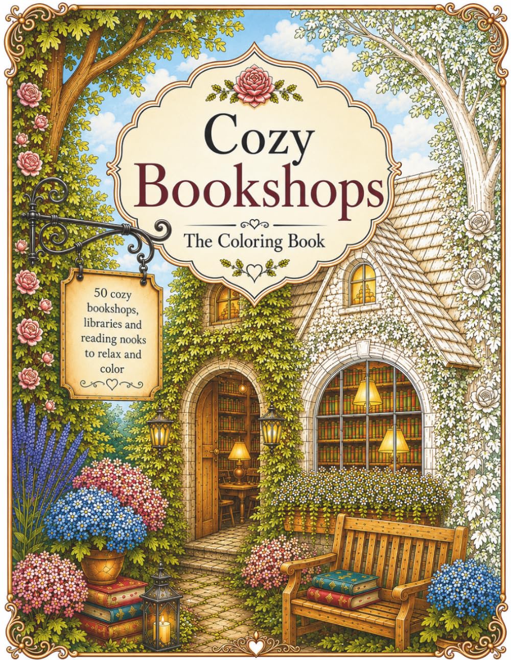 Cozy Bookshops: A Relaxing Adult Coloring Book Featuring Charming Bookstores, Cozy Reading Corners, Historic Libraries, Literary Cafés and Peaceful ... of Everyday Escape - Adult Coloring Books)