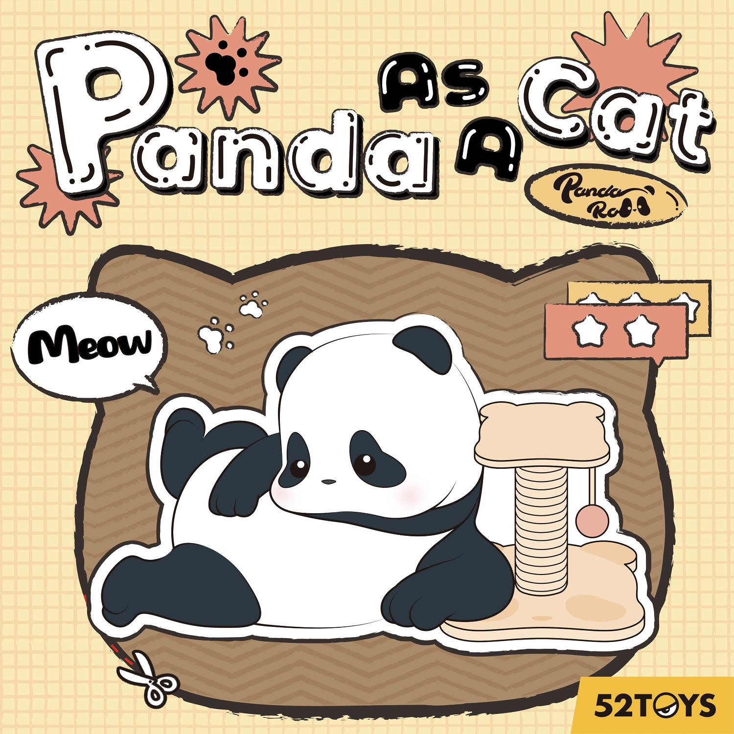 52TOYS Panda Roll Panda as a Cat 1PC Blind-Box Figure, Collectible