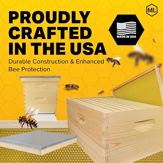 Mann Lake Complete Hive Kit Combo, 10 Frame Unpainted