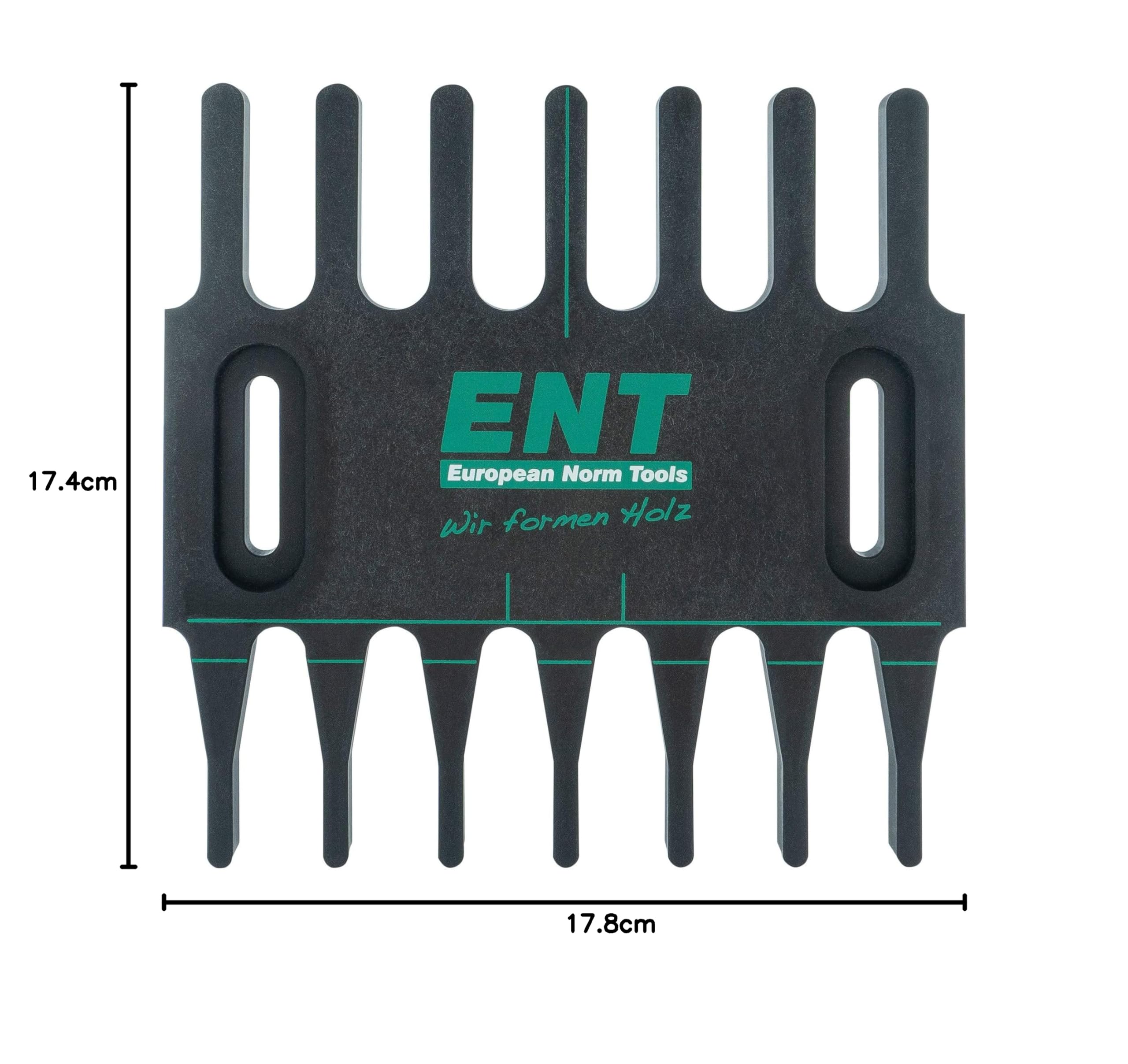 ENT 99005 gabarit de fraisage des dents en pouces pour des assemblages de dents de qualité en bois, en plastique résistant à la chaleur, couleur noire