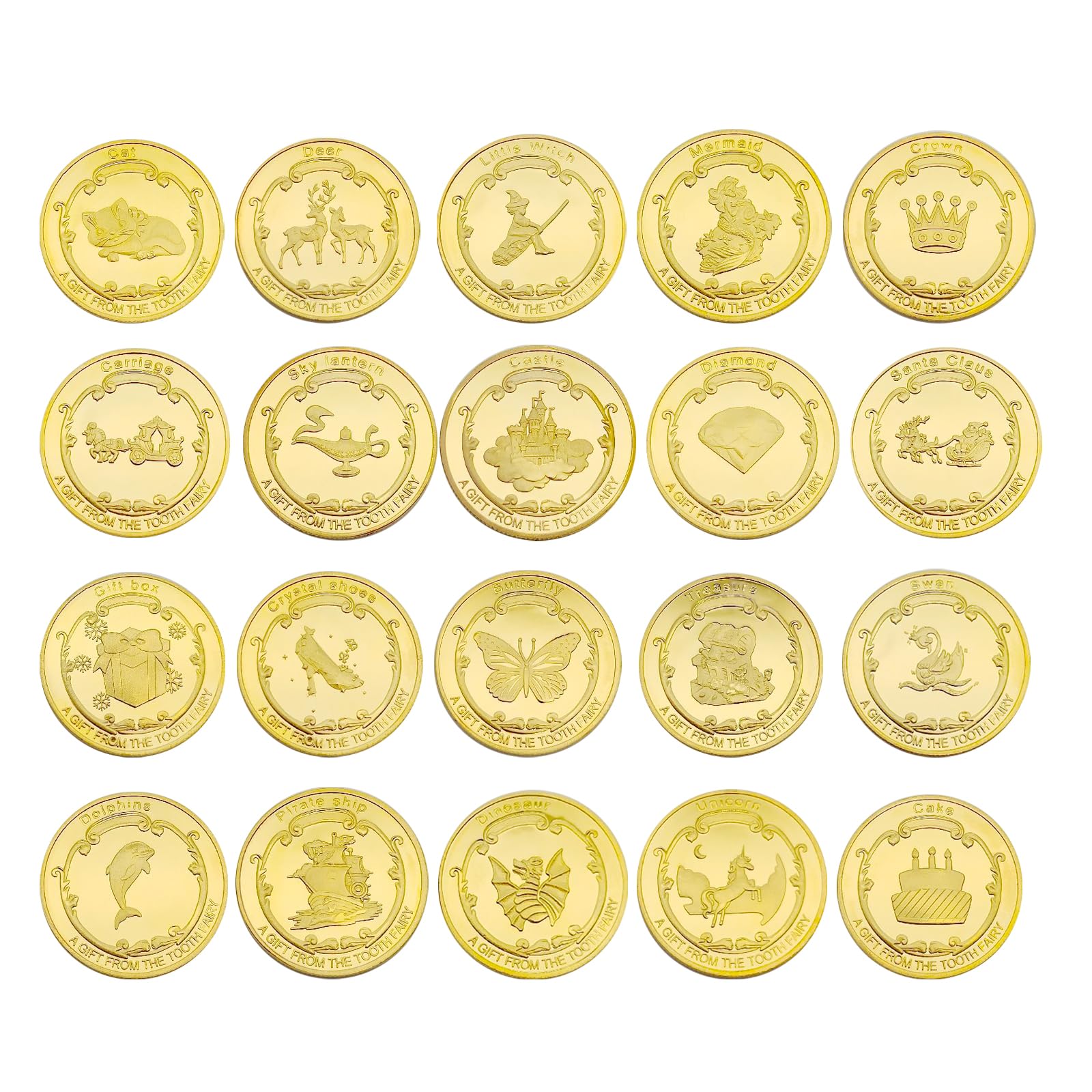 Amazon.co.jp: Aninako Tooth Fairy Coins, Set of 20, Gold Coins, Variety,  Teeth Fairy, Teeth Fairy, Commemorative, Tooth Fairy Coins, Tooth Fairy  Coins, Tooth Coin Exchange Coins, Children, Reward Coin Commemorative :  Hobbies