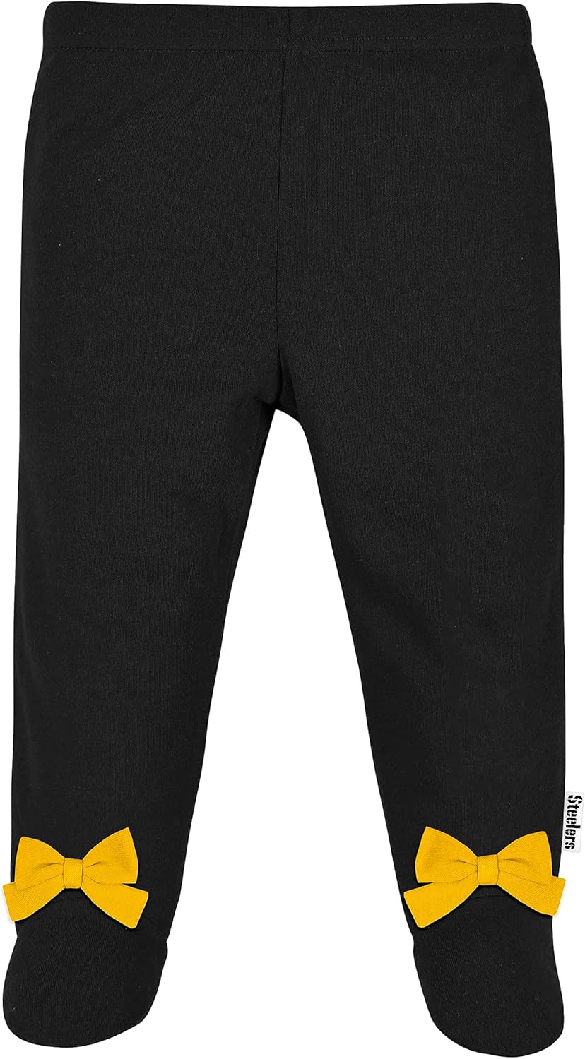 Gerber NFL baby girls 3 Pack Bodysuit Registry Gift Set Footed Pant and Cap - Image 4