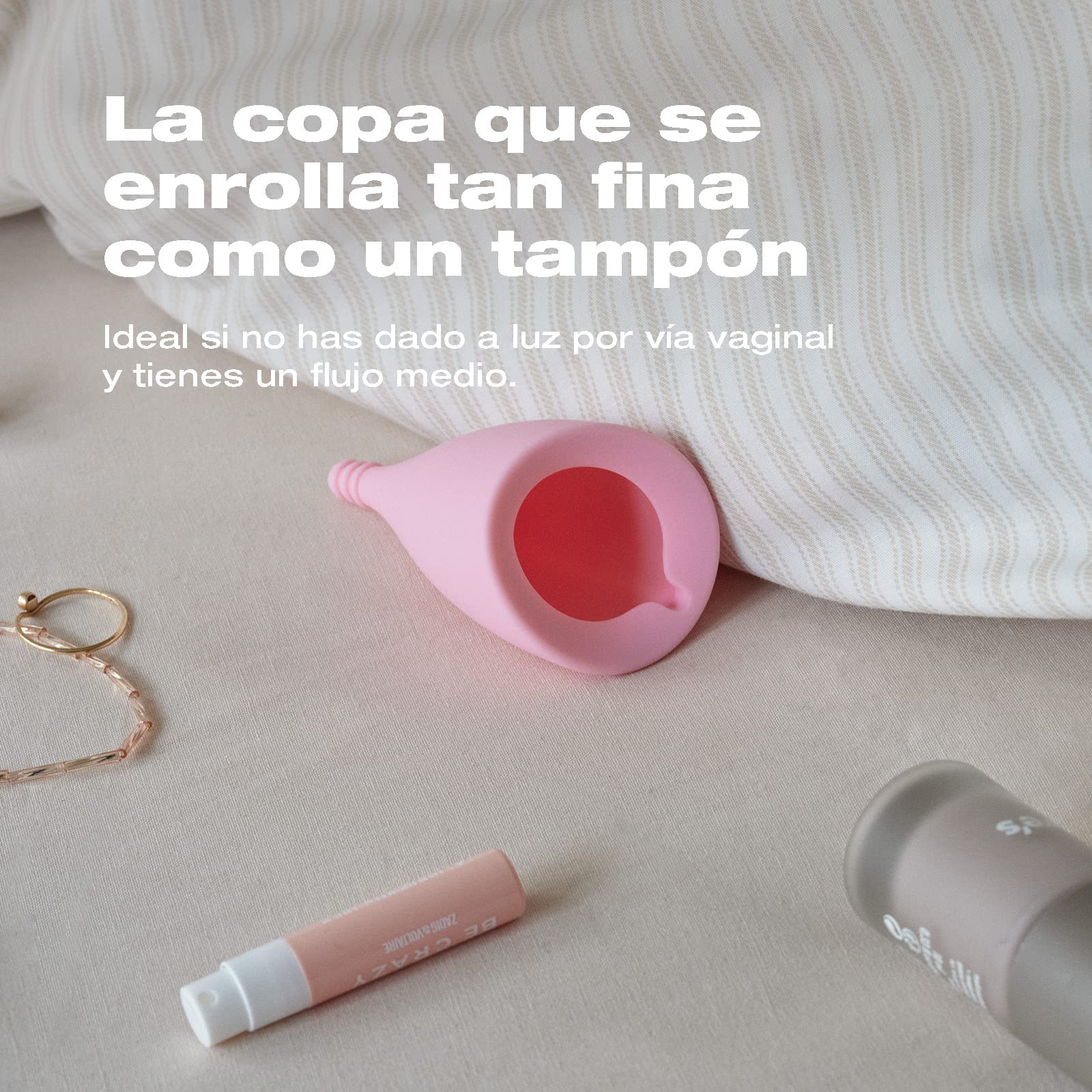INTIMINA Lily Cup: Copa Menstrual Fina. Para Flujo Ligero o Medio. Una de las Mejores Copas Menstruales Que Puedes Usar Durante 8 Horas (A)
