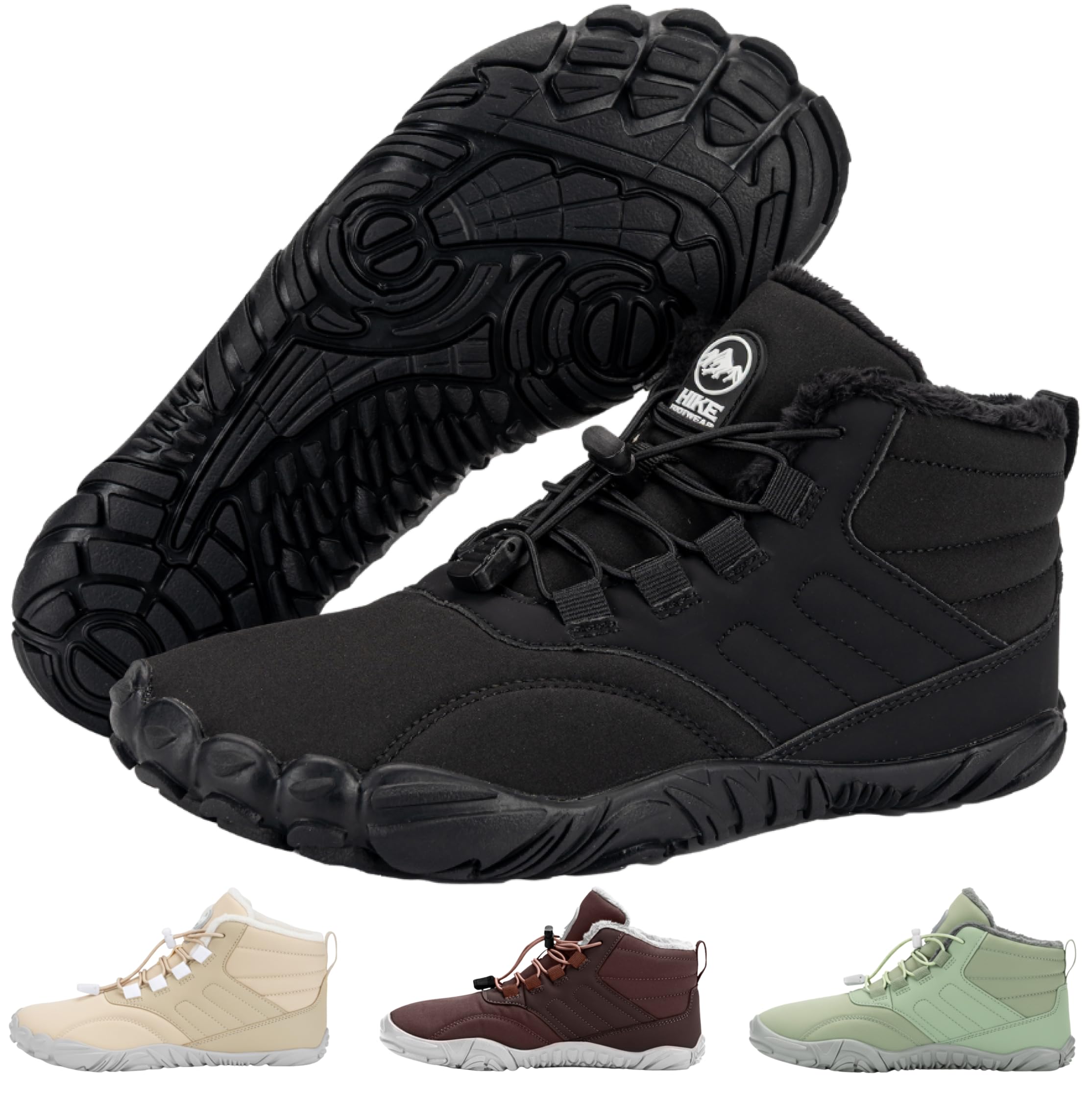 Hike Footwear Caspar Pro HF - Non-slip and Healthy Comfortable Winter Barefoot Pro Shoes Provide Warmth and Support, Natural Walking Hike Boots For