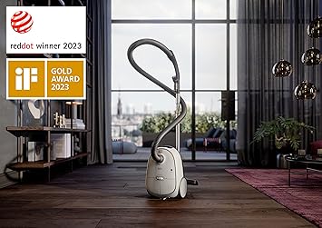 AEG AB61H6SW Aspiradora de Trineo con Bolsa, 850W de Potencia, 3,5L de Capacidad, Radio de acción 12m, Ruedas XL, Filtro Lavable, 3 cepillos + 3 Accesorios, 10 años garantía Motor, Blanco1