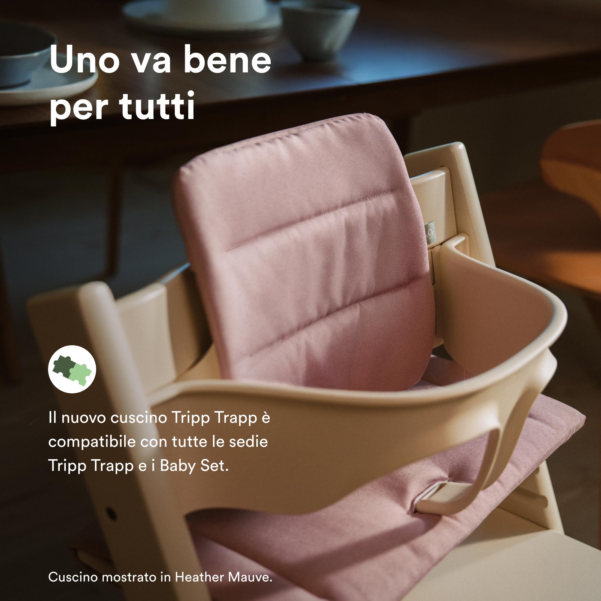 Cuscino Stokke Tripp Trapp, antracite - compatibile con tutte le sedie e i baby set Tripp Trapp - resistente a liquidi, macchie e sporco