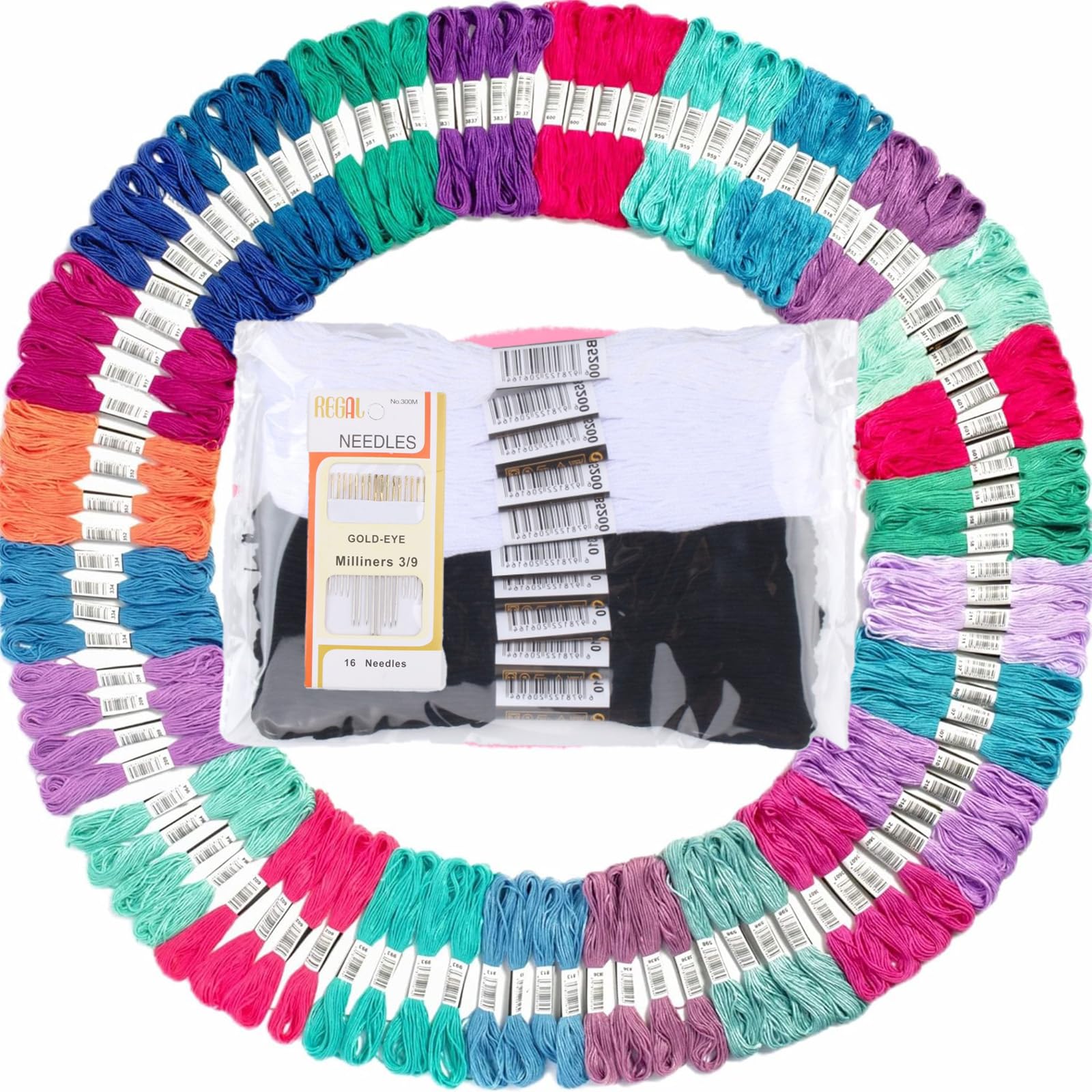 Athena's Elements Stickgarn, 100 Stück, Kreuzstichgarn (Meerjungfrauen-Farbpaletten)