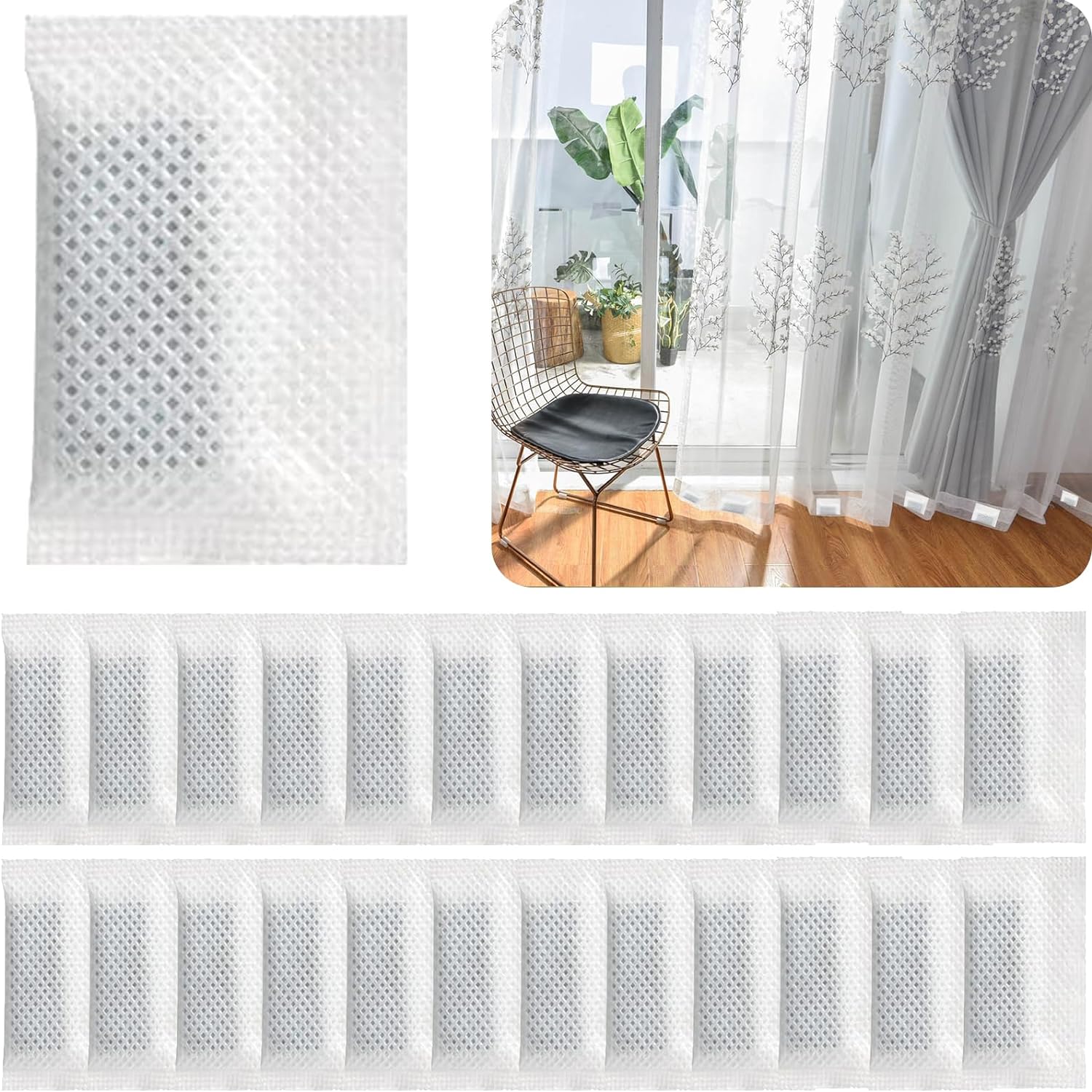 MOILINJAEY 25Pcs Curtain Weights Bottom Covering Fabric for Curtain