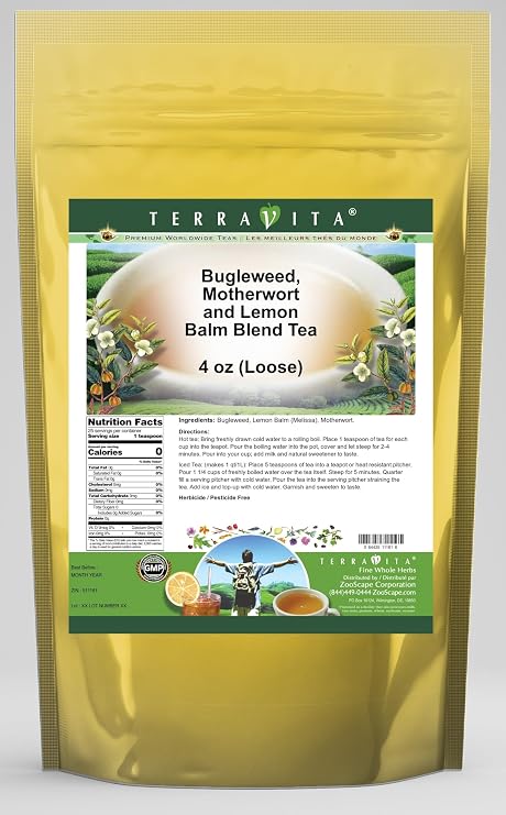 Thyroid Support Tea (Loose) - Bugleweed, Motherwort And Lemon Balm (4 Oz, ZIN: 511181)