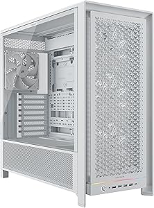CORSAIR Frame 5000D RS Modular Mid-Tower High Air Flow PC Case – 4X RS Fans Pre-Installed, InfiniRail Fan Mounting System…