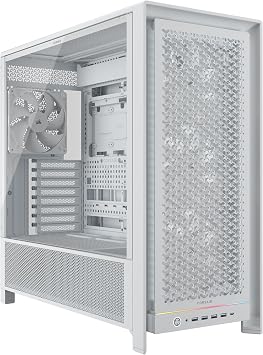 CORSAIR FRAME 5000D RS Modular High Airflow Mid Tower PC Case, White, Full Customization Design, InfiniRail Fan Mount System, Multiple 360mm Radiators or 420mm Radiators, Backwire Motherboard Connector Compatible CC-9011308-WW