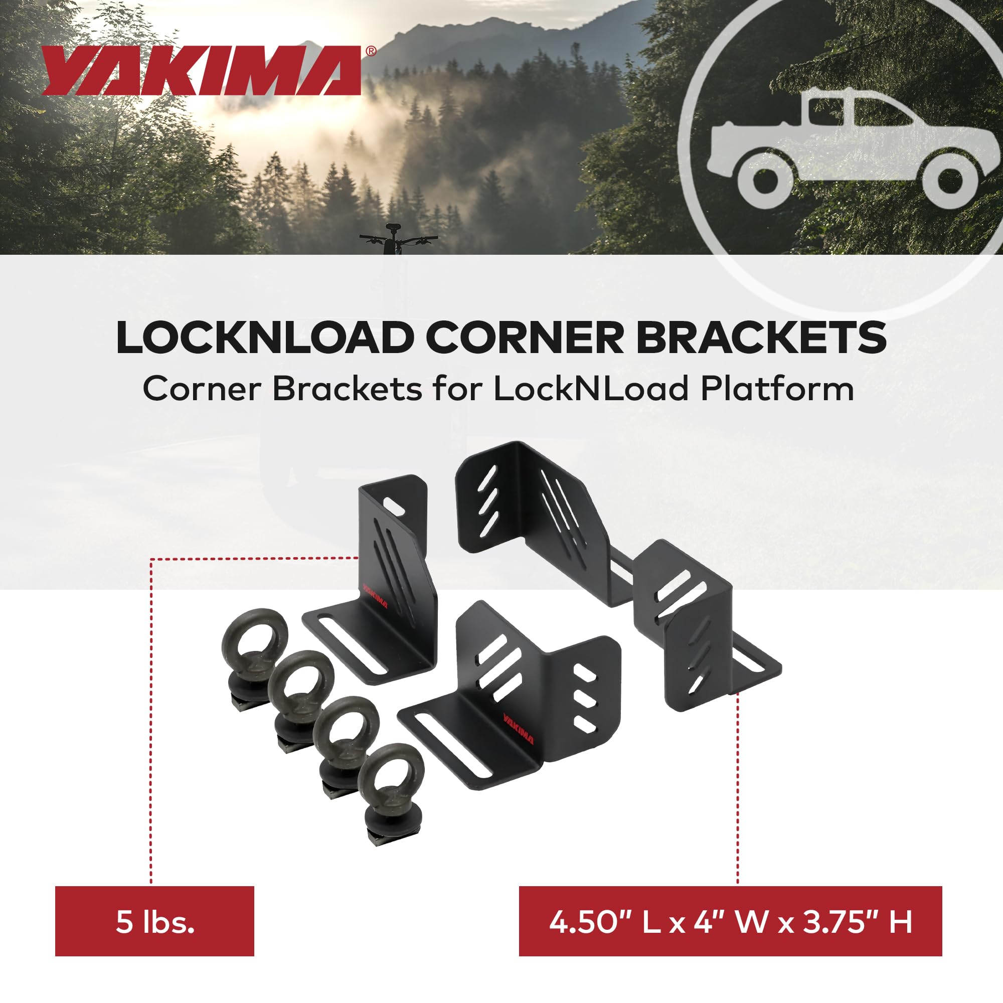 Amazon.com: Yakima Set of 4 Steel LockNLoad Platform Corner