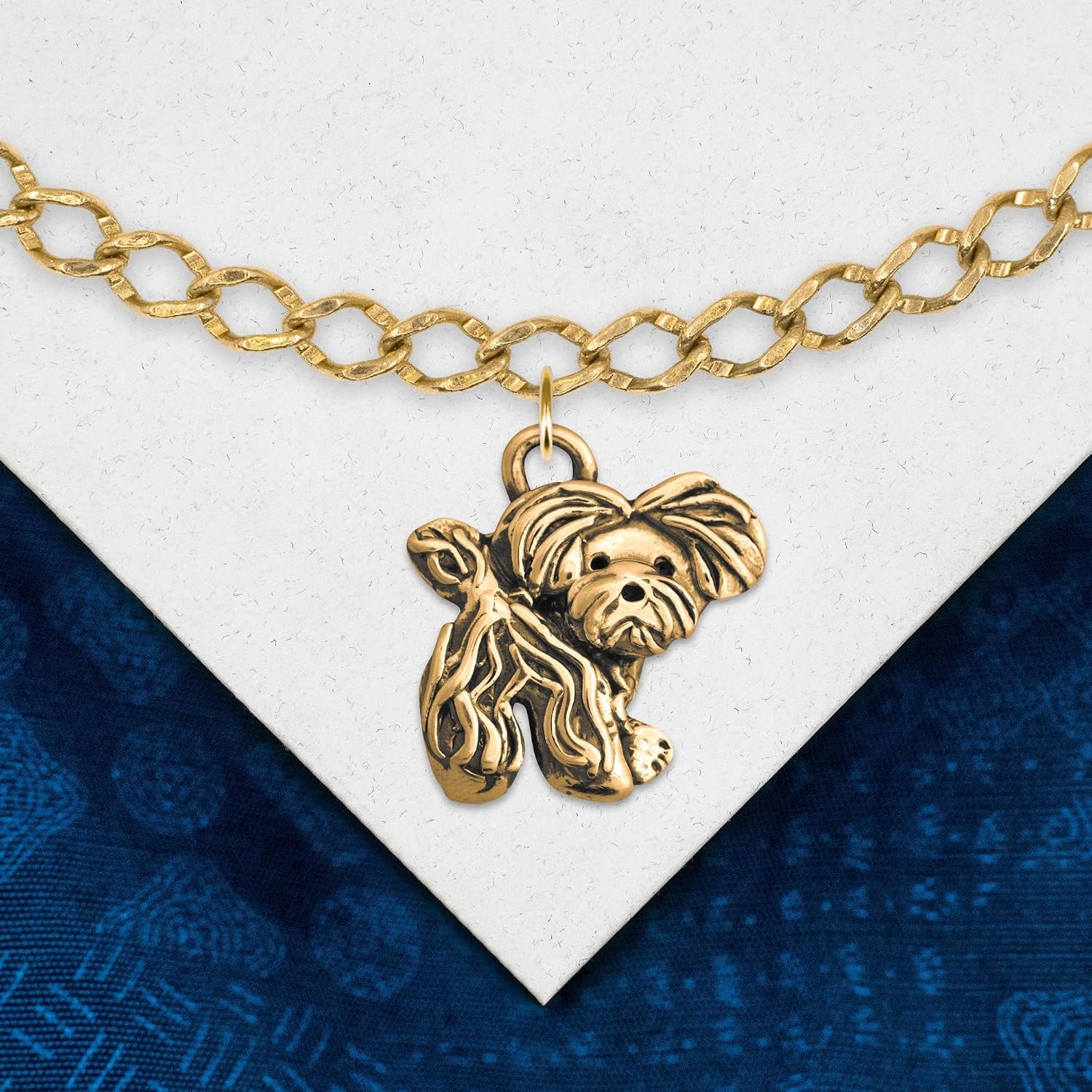14K Gold Puppy Charm for Charm Bracelet - Puppy Jewelry Gifts for Women - Handcrafted in the USA