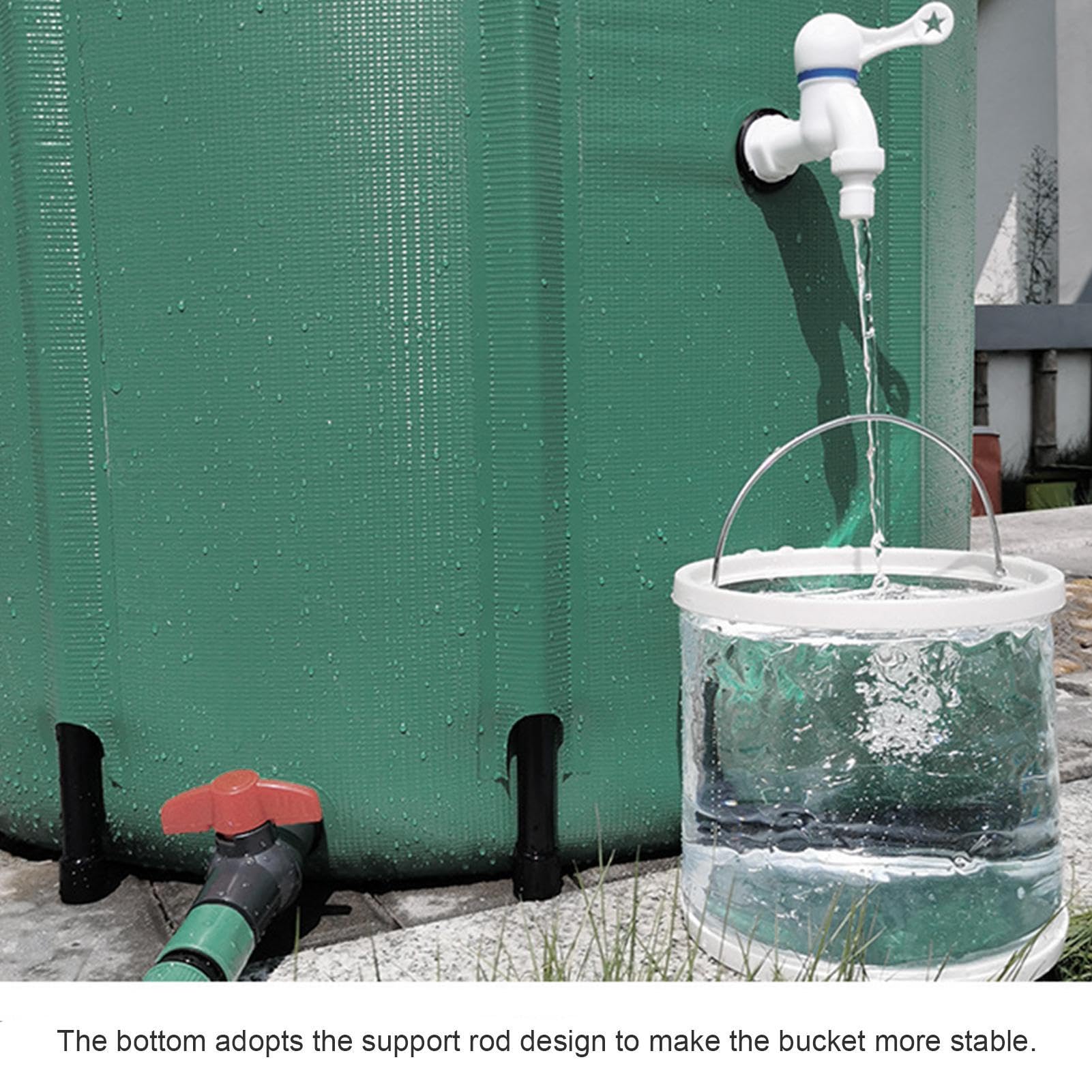 Collettore d'Acqua a Botte di Pioggia, Barile di Raccolta 'Acqua | piovana,Serbatoio di stoccaggio 'Acqua con Copertura in Rete | Contenitore da Giardino di capacità con Raccolta Pioggia