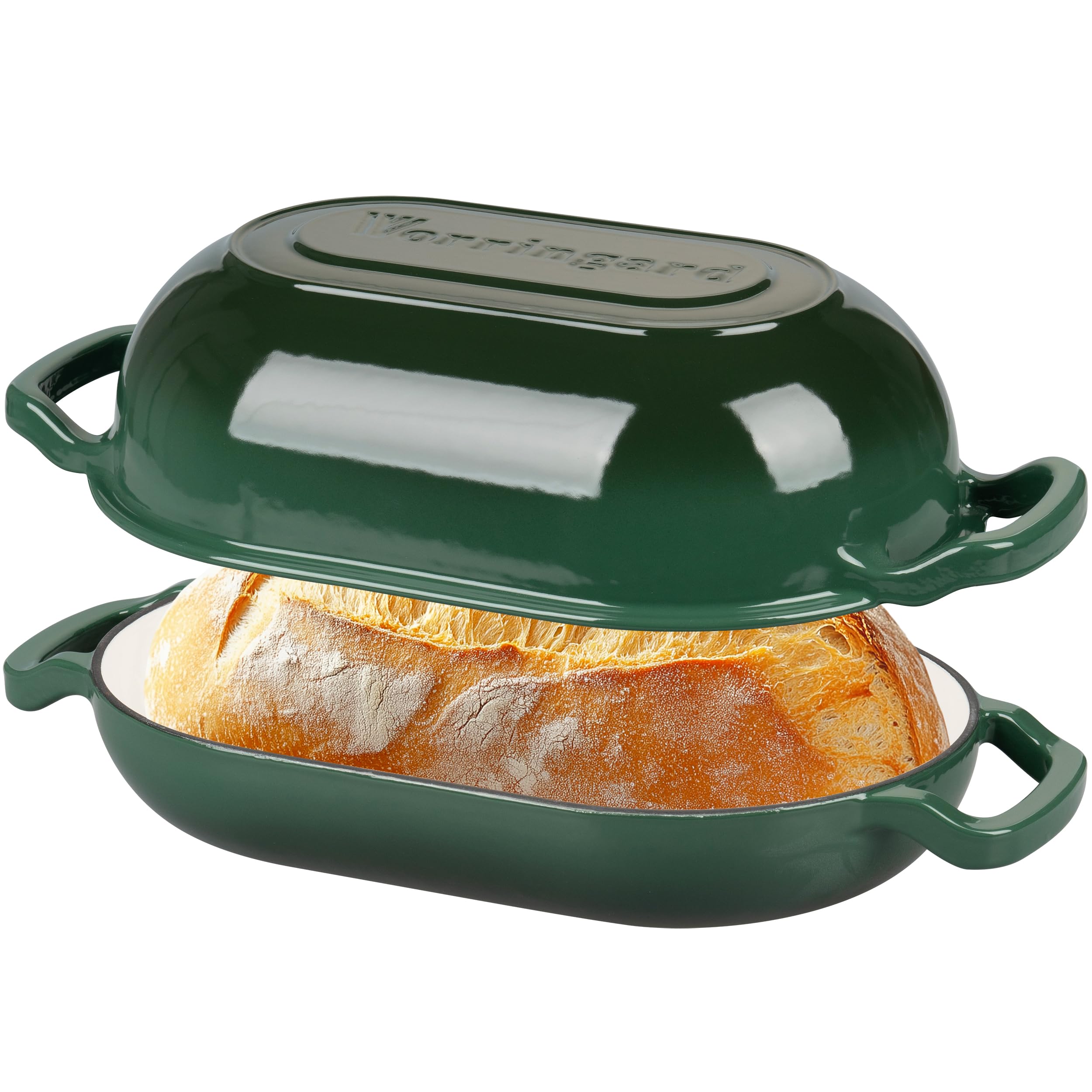 VORRINGARD Enameled Cast Iron Sourdough Bread Oven Dark Green