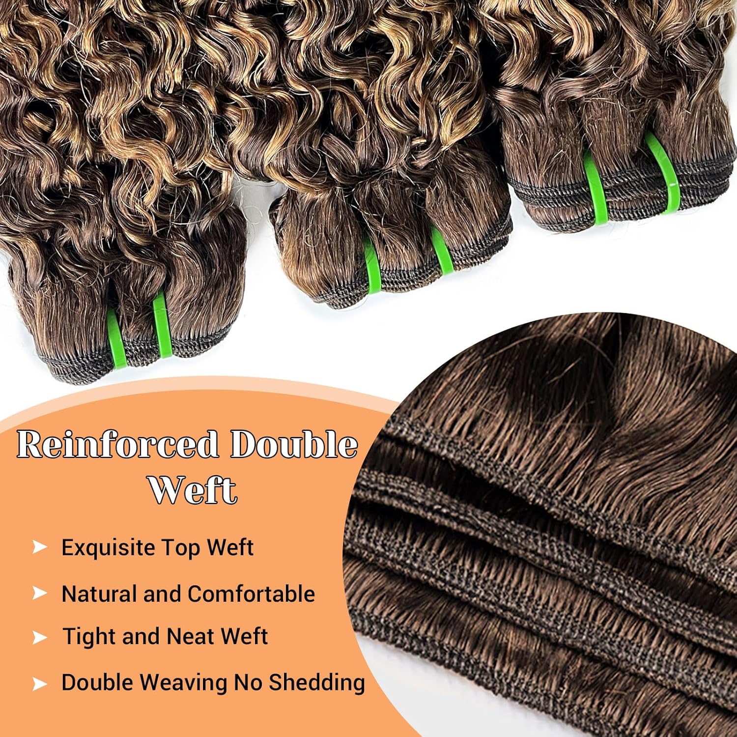 14A Burmese Curly Bundles 16 18 20 Inch P4/27 Highlight Human Hair 100% Unprocessed Brazilian Virgin Deep Wave Extensions