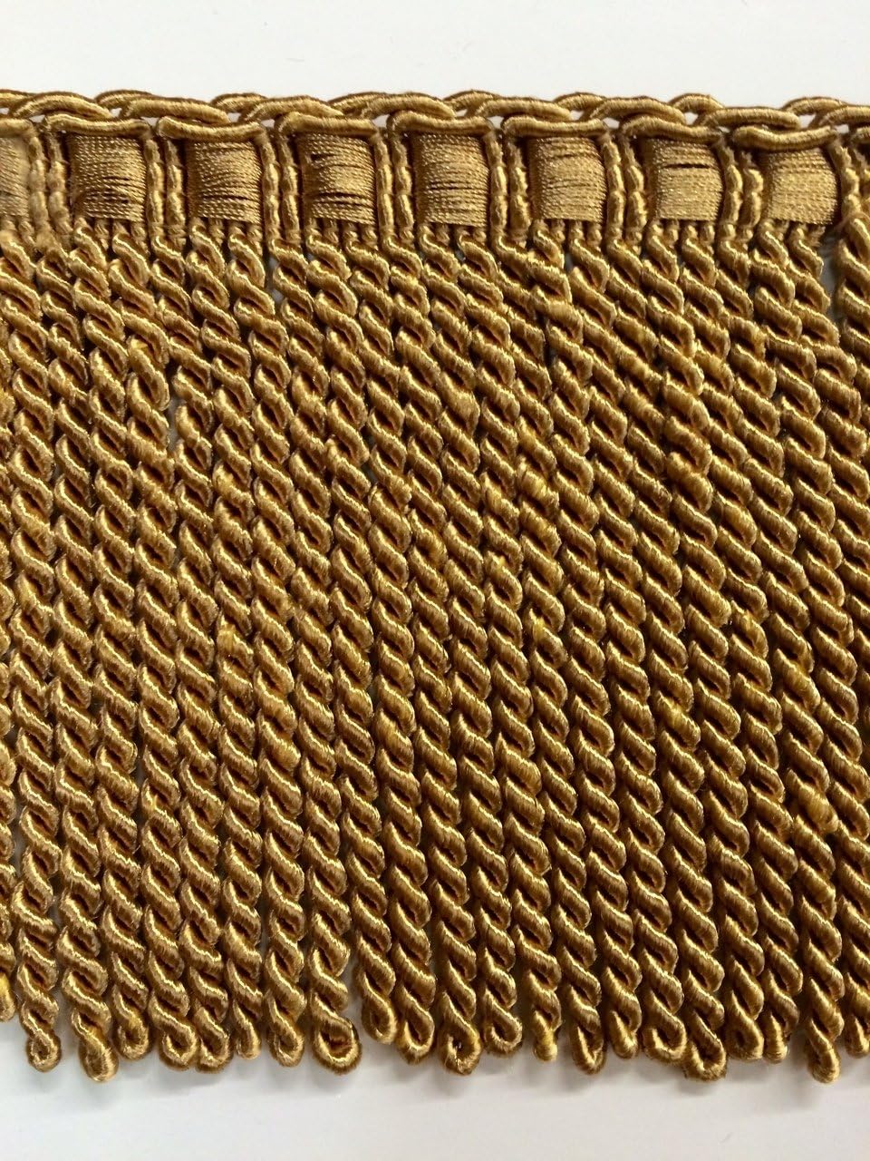 6" Fancy Header, Highiest Quality Bullion Fringe Trim BUF-6/12-17 Antique Gold