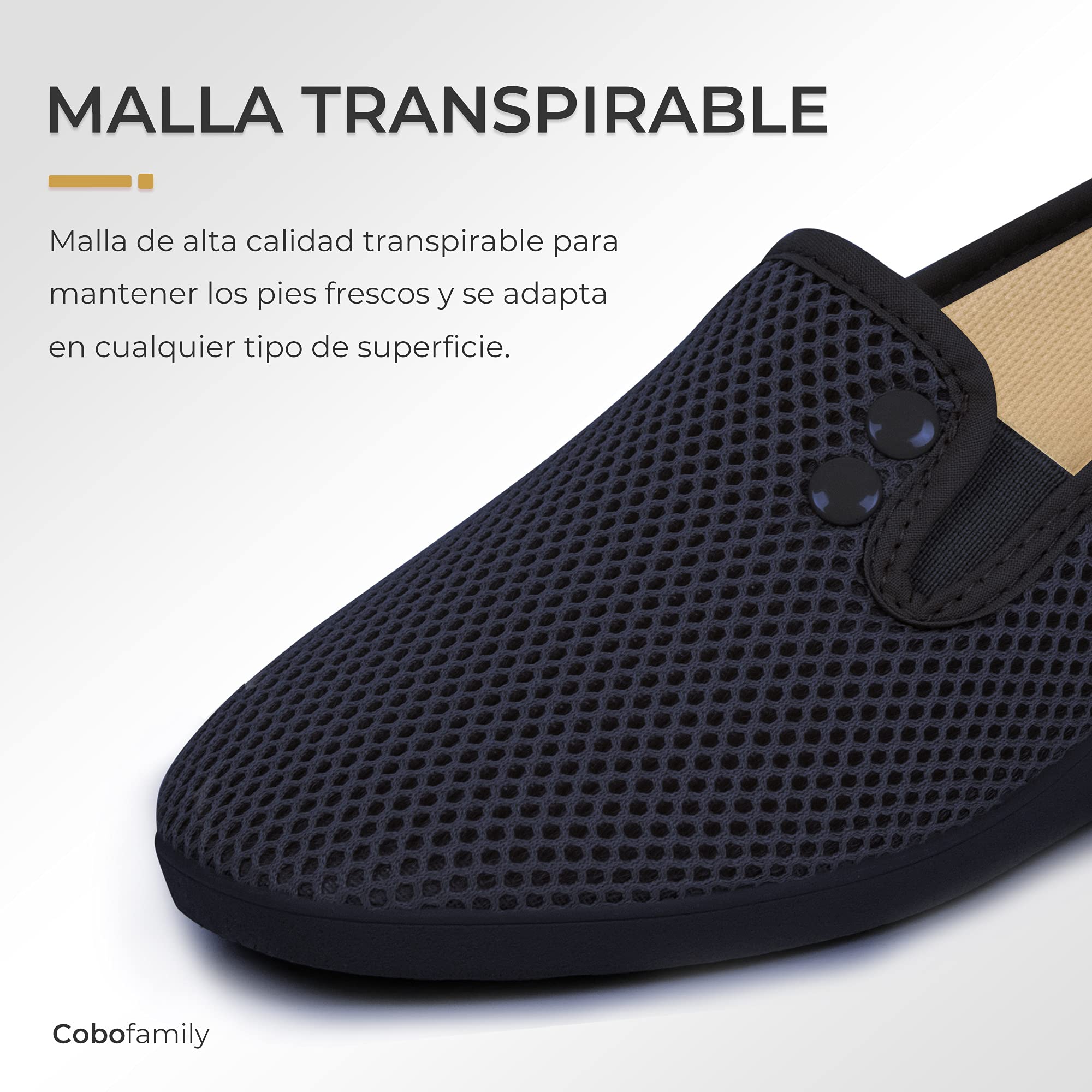 CoboFamily Zapatillas de Casa Mujer Verano, Zapatillas Cómodas Respirables, Zapatos Rejilla Cuña Punta Cerrada Multicolor, Suela Caucho Talla 35-41 Hecho EN ESPAÑA