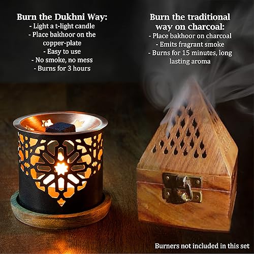 Miniatura 6 de Caja de variedad Maamoul Bakhoor de Dukhni  Juego de regalo, cesta de Ramadán y regalo Eid  Auténtico incienso árabe Oud Bakhoor  20 piezas Bakhoor,