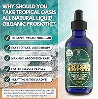Vista 4 de Probióticos líquidos orgánicos USDA para hombres, mujeres y niños 15 cepas clínicamente estudiadas Apoyo digestivo, salud inmune e intestinal