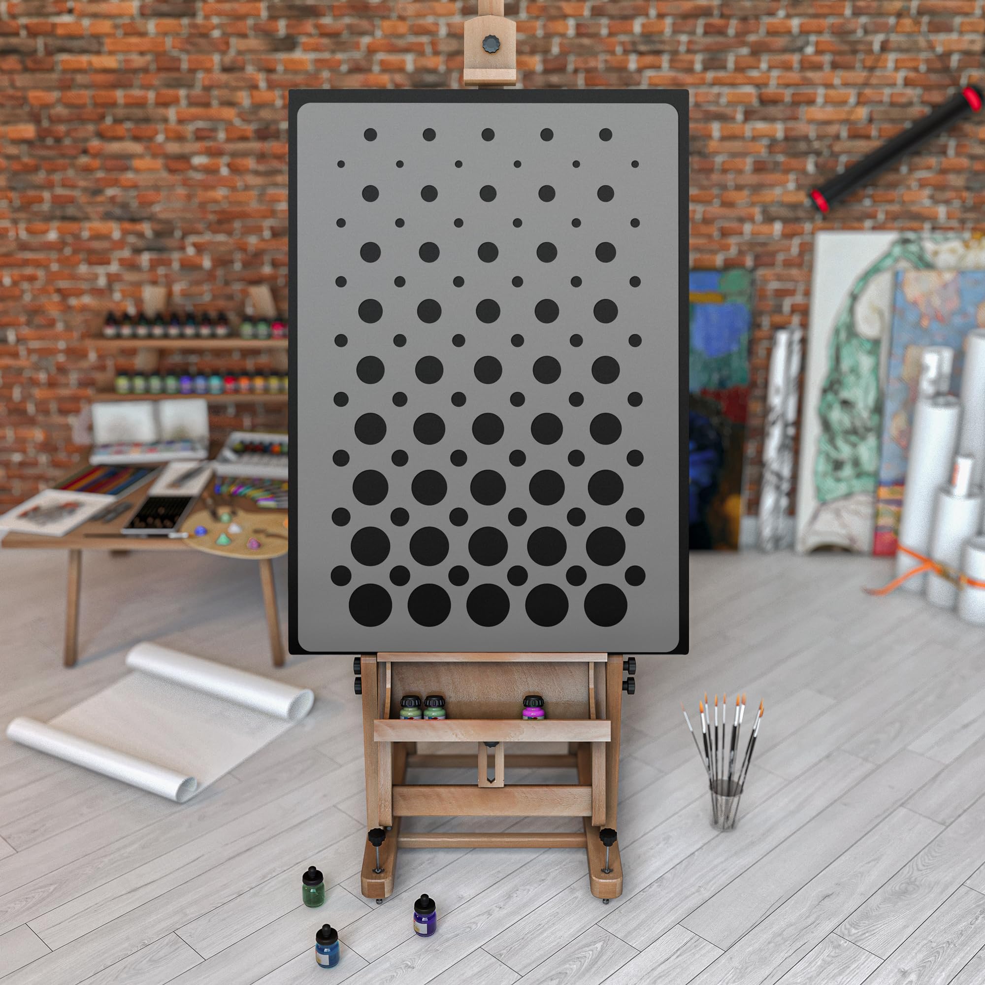 NAKLEO Bloemen Schilderen Sjabloon Weide 43x64 cm, Herbruikbaar Kunststof Groot Sjablonen voor Muren, Behang Patronen DIY Kunst Ambacht