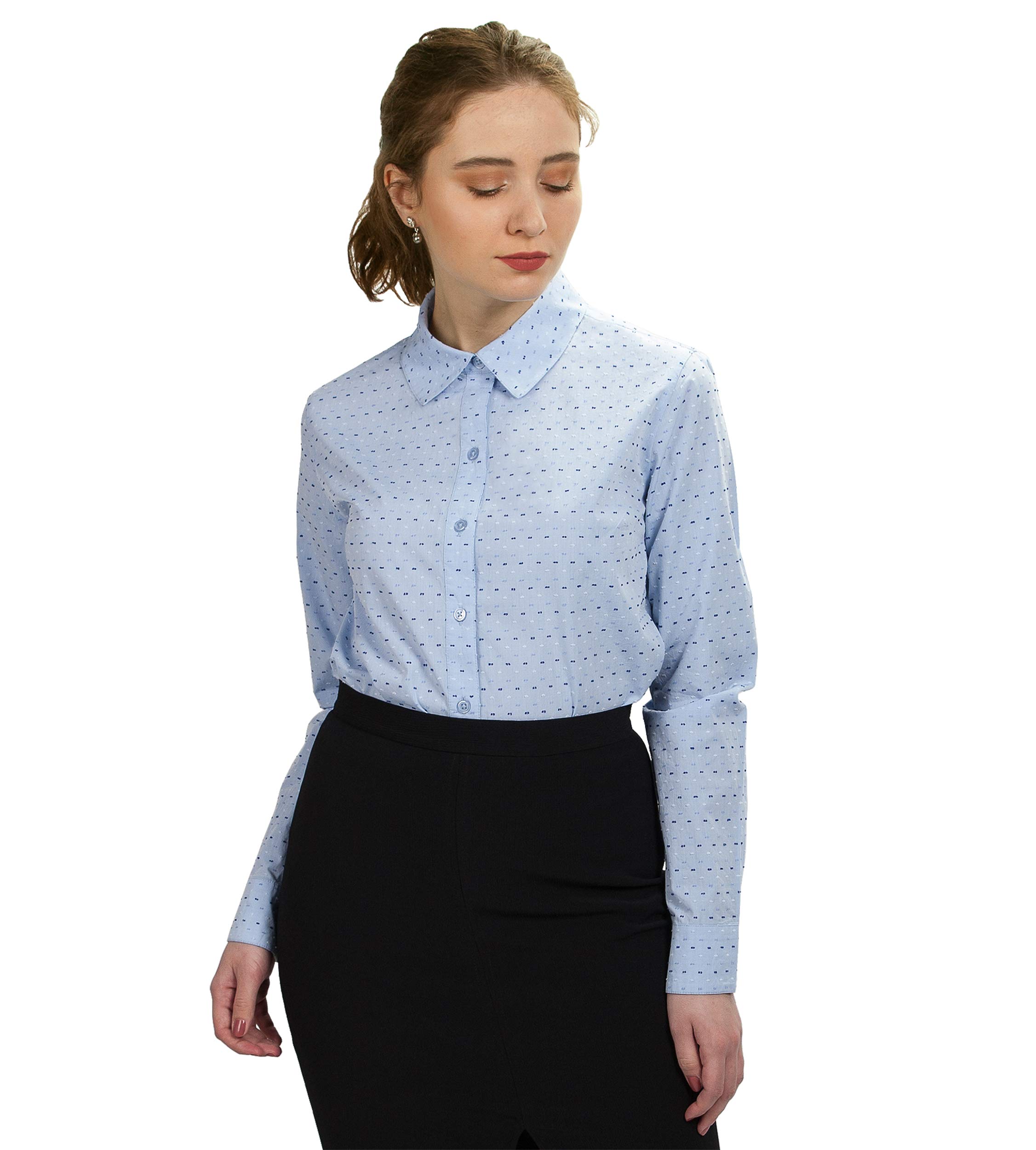 Janet Nelson KumarJNK Women's Easy Care Sloan Basic Shirt