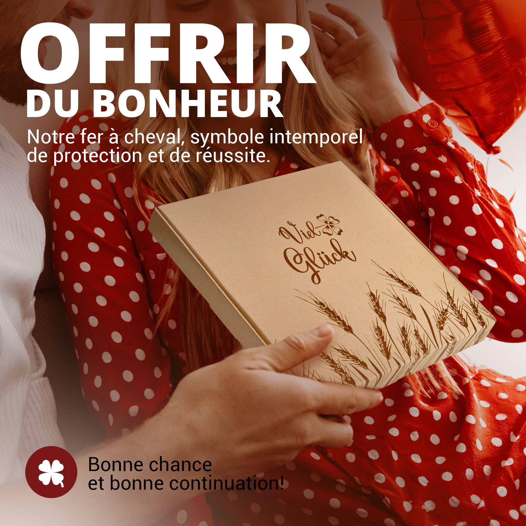 PURAJA Fer à Cheval Cadeau | Véritable Fer à Cheval porté | Porte-Bonheur pour Un Anniversaire, Un emménagement, Une fête, Un Mariage, Un baptême ou Une Naissance | avec Certificat d'authenticité