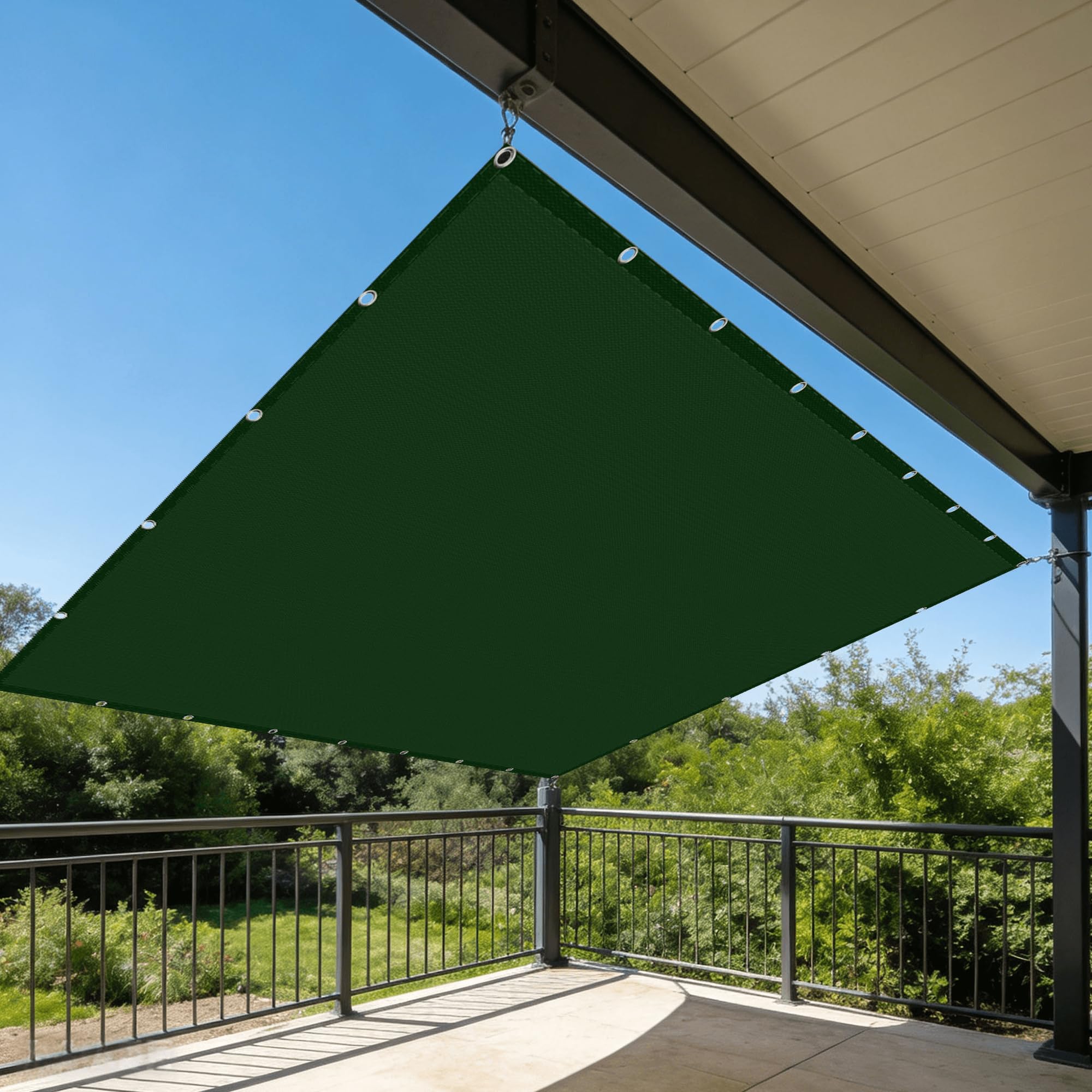 Toile d'ombrage 4.5x4.5m antidéchirure et résistante à l'eau pour terrasse