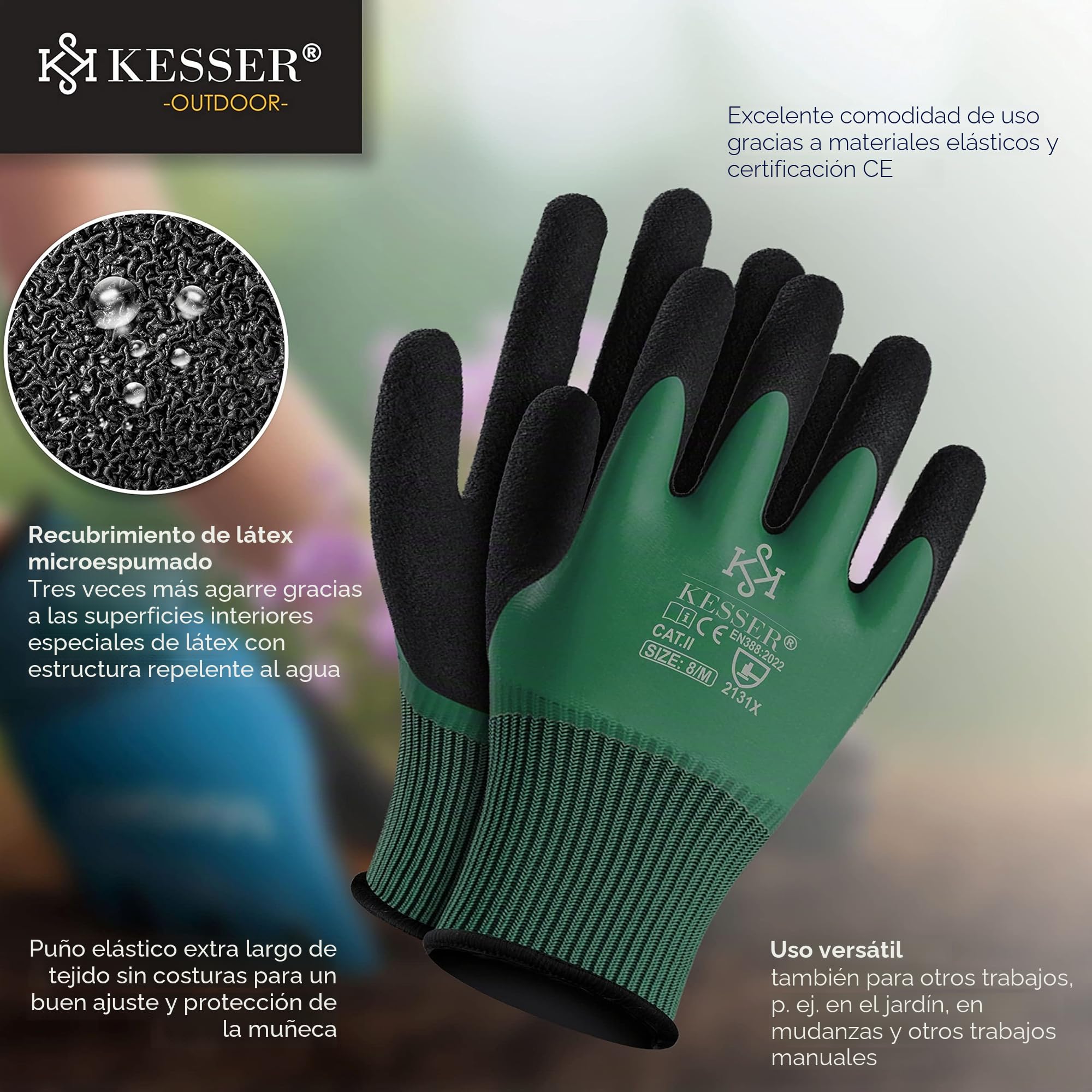 KESSER® 550 kg Carro de Mano, Carro de jardín, Carro de Transporte, Lona Desmontable, Carro de Equipamiento, Versátil, Incluye Guantes, Verde