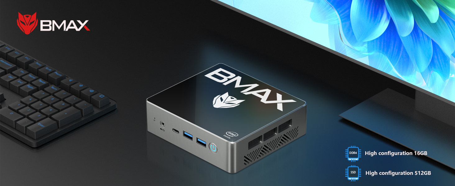 BMAX B4 Plus N100 16GB/512GB ミニPC Amazon.com: Bmax B4 Plus Mini PC Intel N100(up to 3.4GHz) 16G DDR4