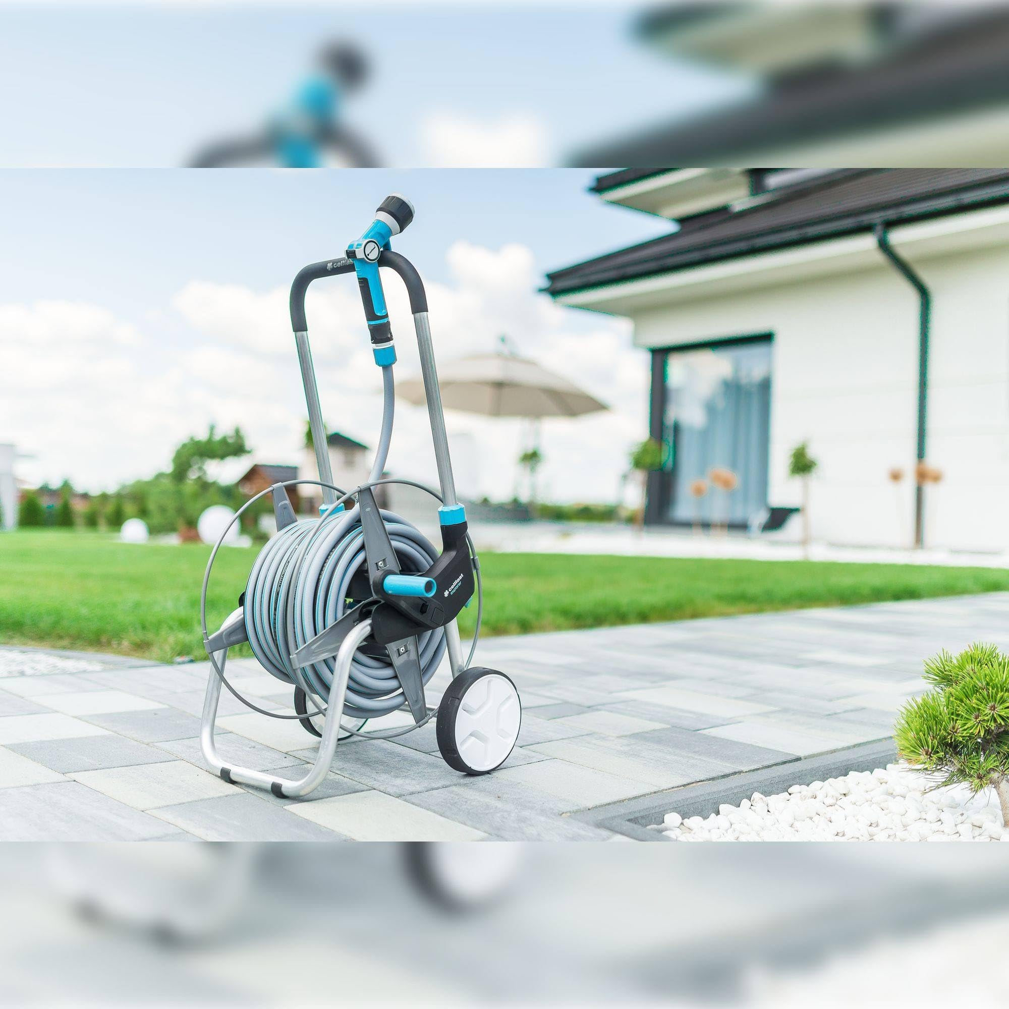Cellfast Metallschlauchwagen Tragbar Explorer für Gartenschlauch max. 60 m - 1/2" 55-050