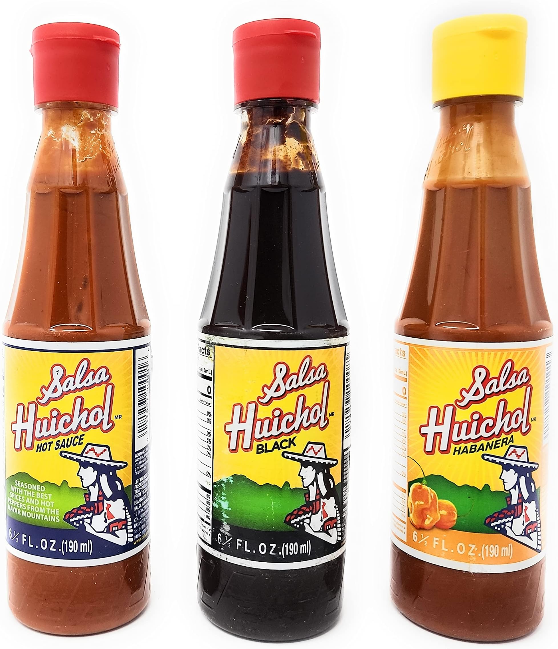 SALSA HUICHOL VARIETY PACK (3 PACK) HOT, HABANERA, AND NEGRA