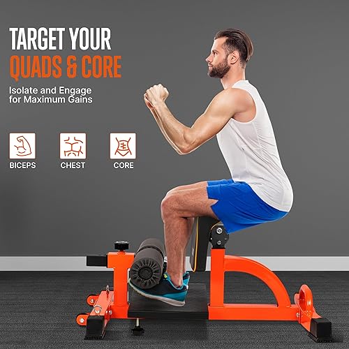 Miniatura 2 de SQUATZ Máquina de sentadillas Sissy  Banco plegable para sentadillas para gimnasio en casa, estación de entrenamiento y ejercicio de piernas,