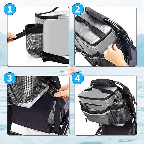 Miniatura 2 de Pequeña hielera impermeable para kayak detrás del asiento, bolsa trasera de silla para asiento estilo silla de césped, baúl de hielo para kayak,