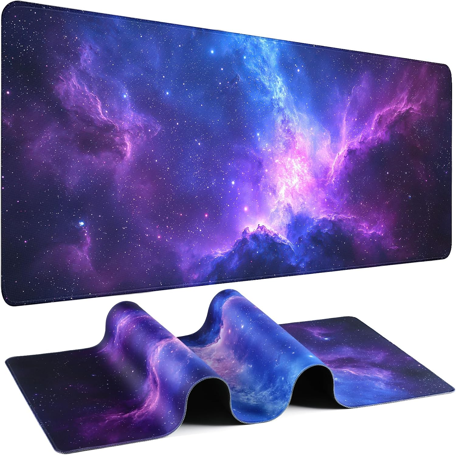 Mouse Pad Gaming - Desk Mat for Keyboard and Mouse - Large Mouse Pad for Desk, Mousepad (35.4" X 15.7") with Non-Slip Base, Desks Pad Mat Office and Home (The Milky Way, 35.4L x 15.7W inches)