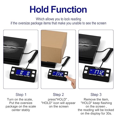 Miniatura 7 de Weighmax W-8809 - Escala de envío digital y postal de 150 libras x 01 onzas con pantalla extendida negro baterías y adaptador de CA incluido