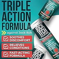 Vista 2 de Polvo para tiña inguinal con nitrato de miconazol 2% y aceite de árbol de té para alivio de picazón, olor y erupción Tratamiento para tiña inguinal