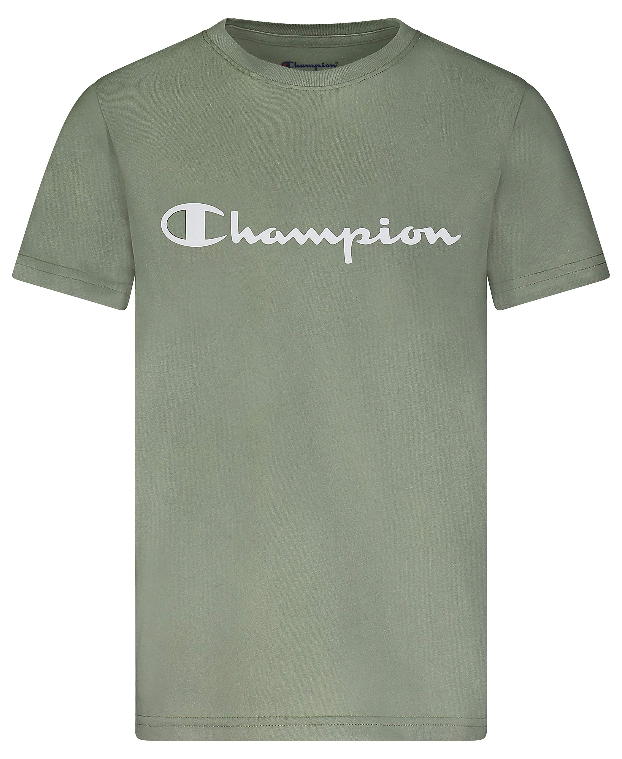 Champion Boys Short Sleeve Classic Logo Tee Shirt T Shirt - Main Image