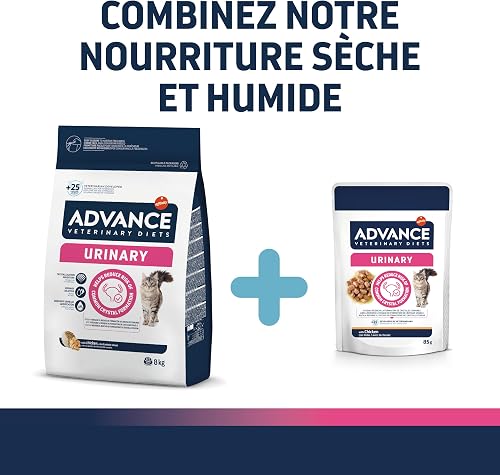 Advance Veterinary Diets Urinary - Croquettes pour Chats pour la Protection de l'appareil urinaire - 1,5kg - 7