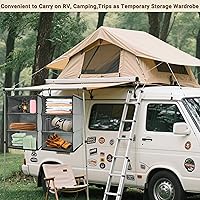 Vista 2 de 2-in-1 Durable 6-Tier Hanging Closet Organizer with 4 Removable Drawers,2 Separable 3-Tier Thickened Fabric Hanging Shelf Clothes Storage