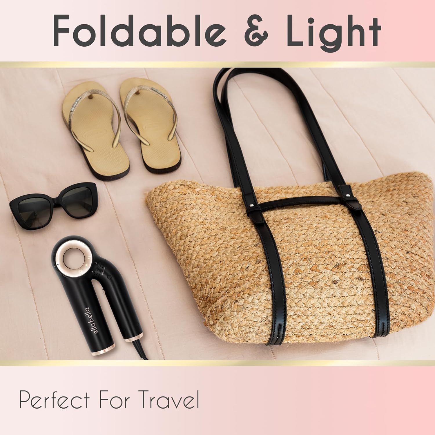 ELLA BELLA® Professional Ionic Hair Dryer (Foldable) • Negative Ion Blow Dryer • Perfect for Travel • Intelligent Heat Control & Rapid Drying Speeds • Lightweight Design • Low Noise Technology - Image 8