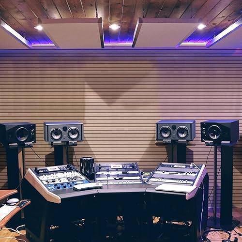 Miniatura 9 de Art3dwallpanels Paquete de 10 paneles acústicos, paneles de pared insonorizados de 48 x 12 x 0.35 pulgadas, autoadhesivos de alta densidad que