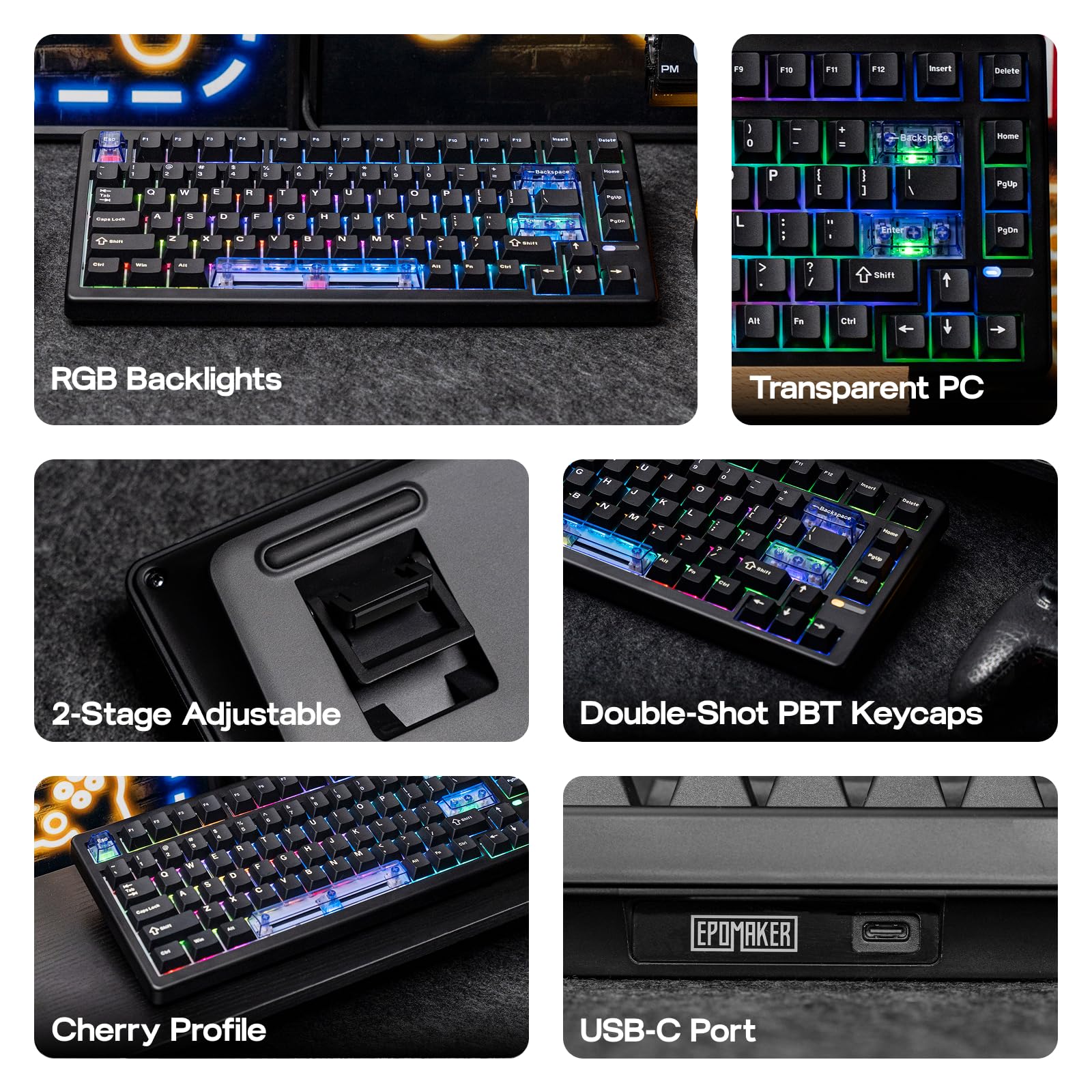 Amazon.com: EPOMAKER HE80 Hall Effect Gaming Keyboard, 8K Polling
